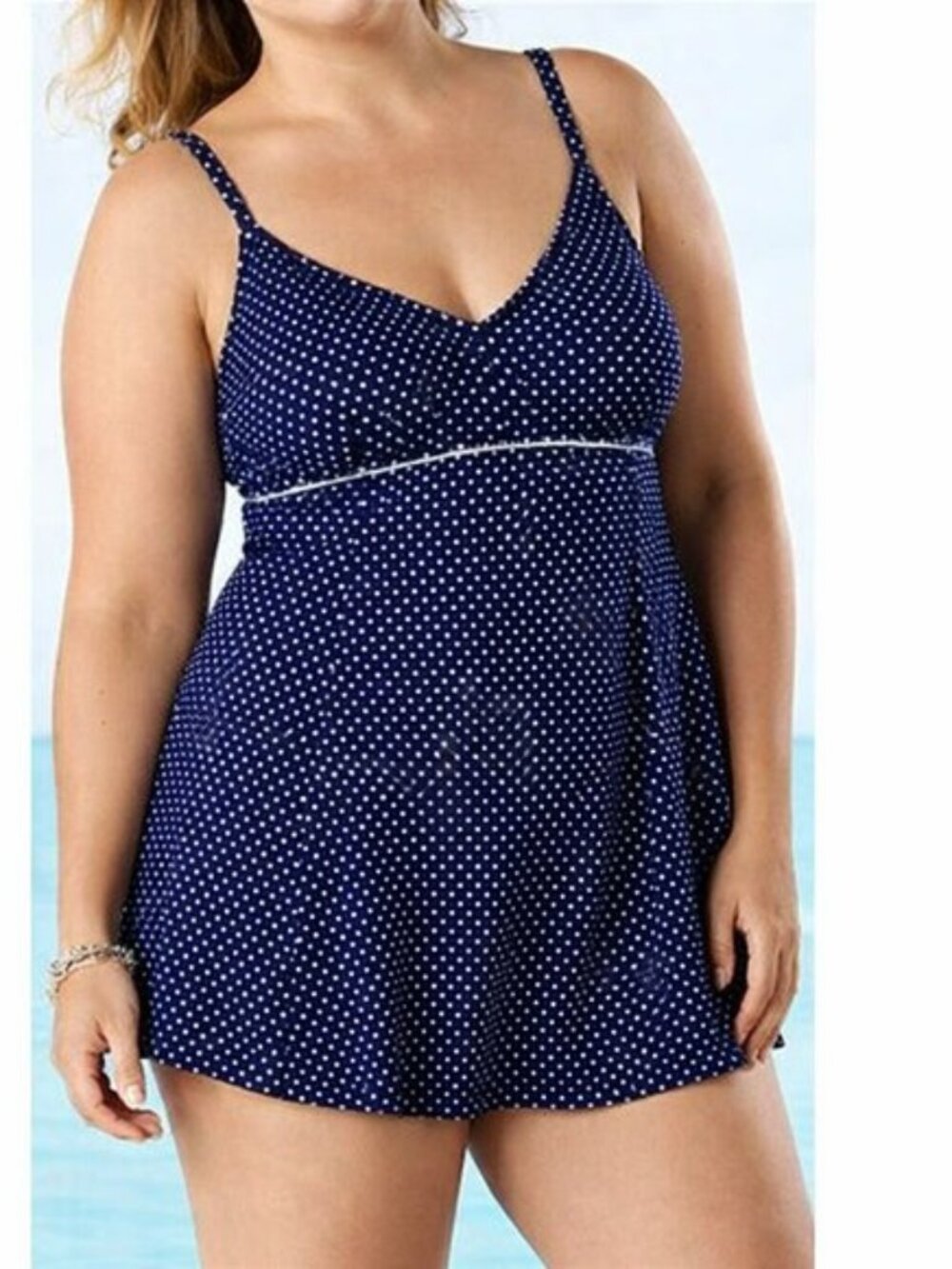 Maxine Swimdress Size 12 Blue Dot Wireless